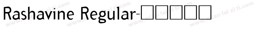 Rashavine Regular字体转换